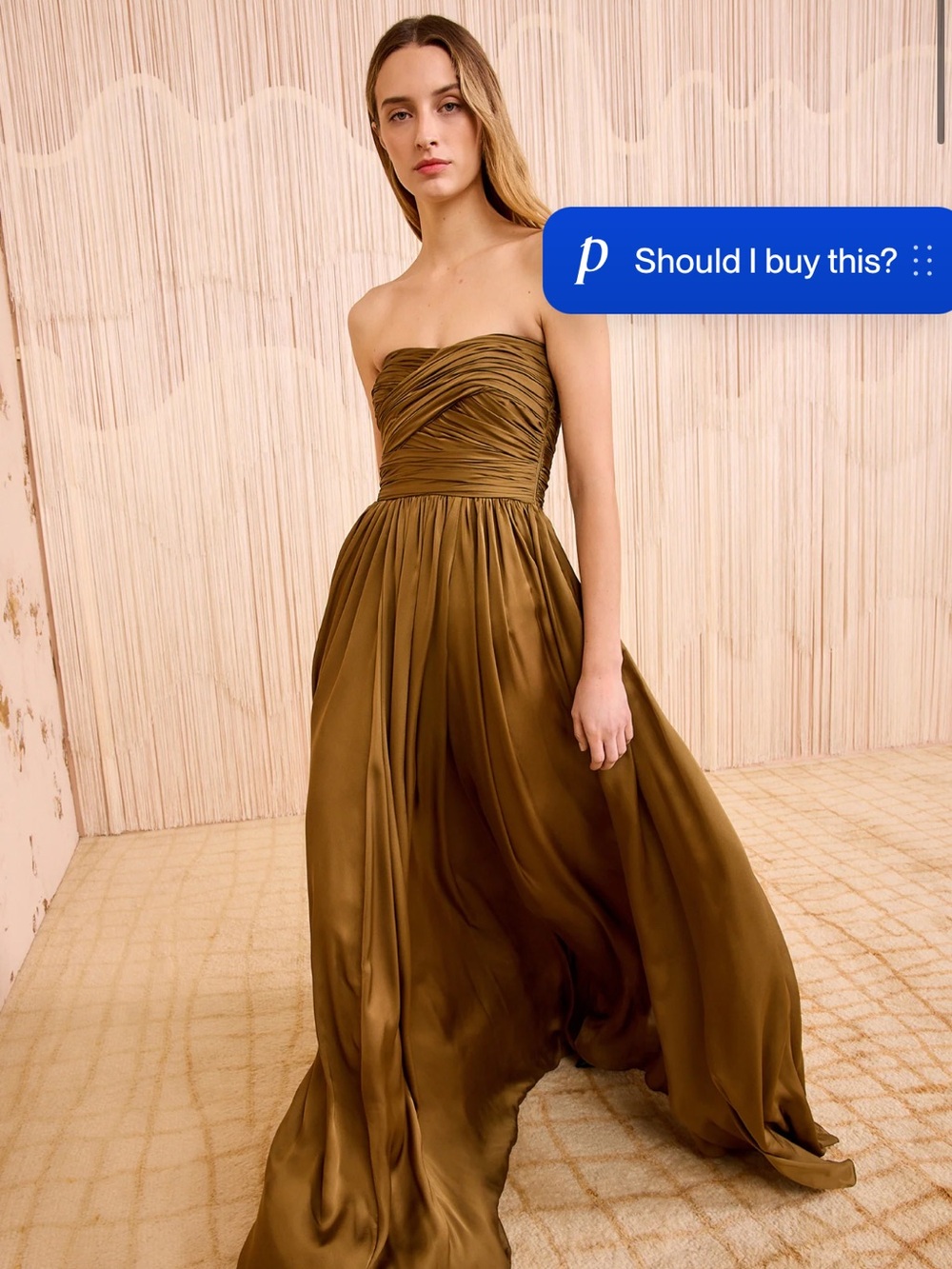 Ulla Johnson Olive Anastasia Ruched Gown - NWT - Picture 2 of 12